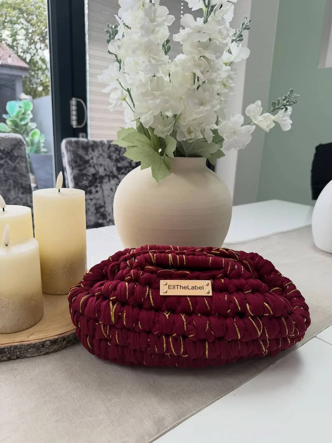 Burgundy Clutch by EllTheLabel